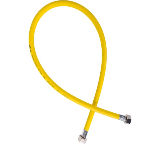 Изображение товара Рукав газовый желтый для плит и котлов Weld гайка-гайка 9x15 мм, 1 м Рукав газовый 1 мм желтый