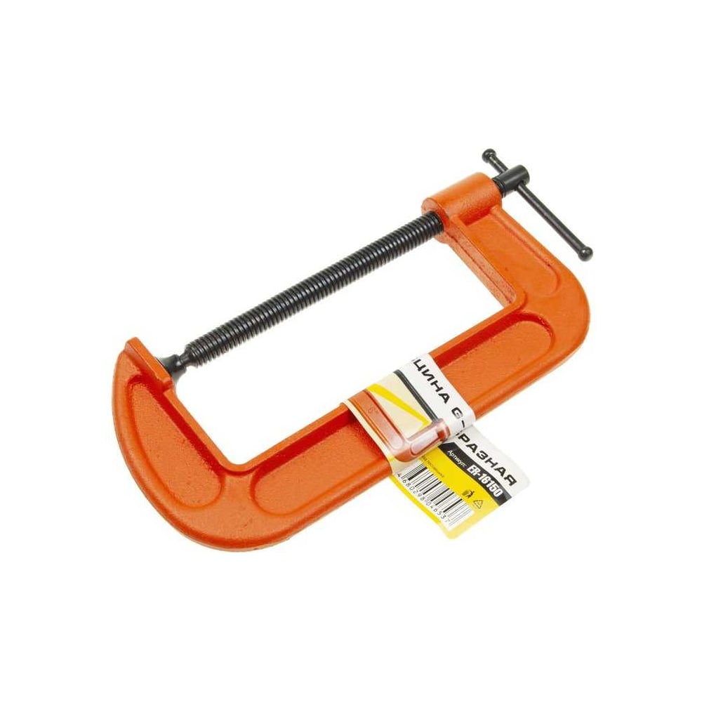 Изображение товара Струбцина G-образная ЭВРИКА 6-150 мм ER-16150 для дерева металла и пластика