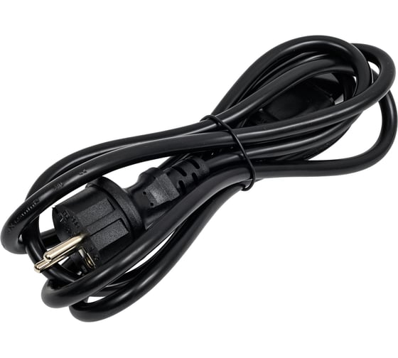 Изображение товара Шнур питания с блокировкой LANMASTER C19-Schuko, 3х1.5, 220В, 16А, черный, 2 метра LAN-PP19L/SH-2.0-BK