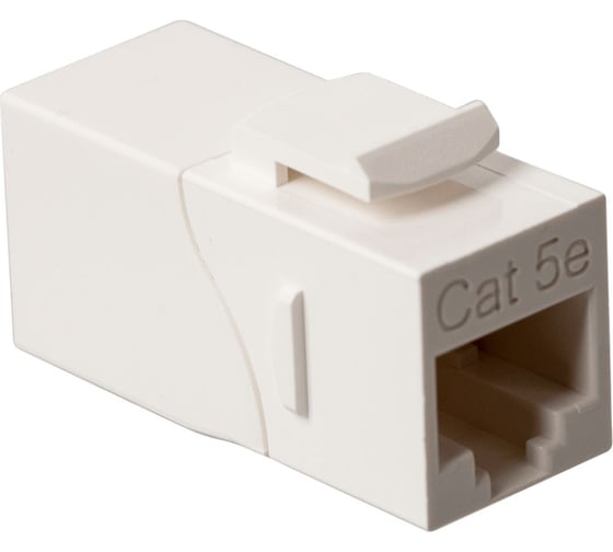 Изображение товара Повторитель портов LANMASTER RJ-45, 90 градусов, кат.5E, формата Keystone, белый LAN-KCP45U5E/90-WH
