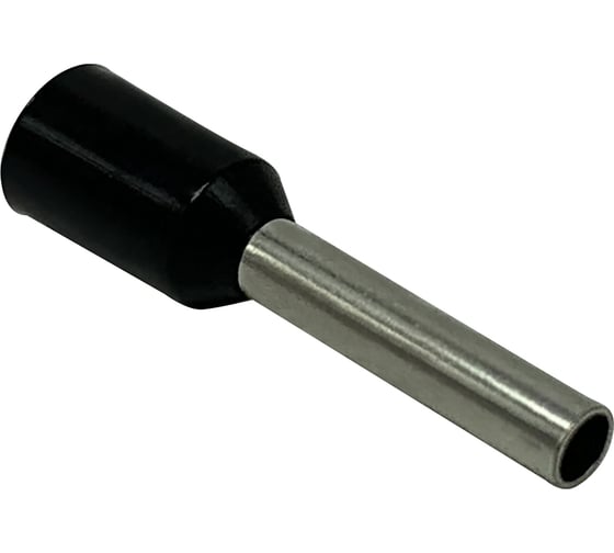 Изображение товара Штыревой втулочный изолированный наконечник KLR KTE 1.5-10V 1,5мм2/L=10мм/Чёрный 101510V