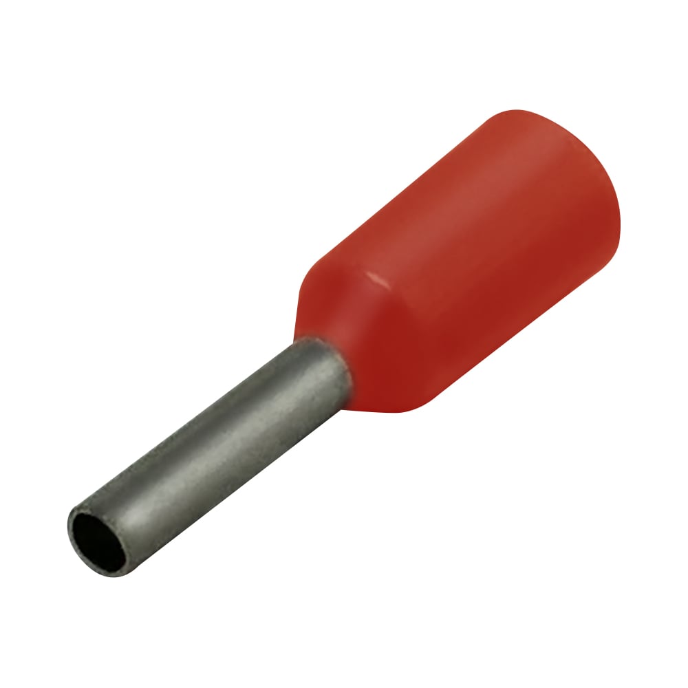 фото Штыревой втулочный изолированный наконечник klr kte 1-8 1мм2/l=8мм/красный 1010800