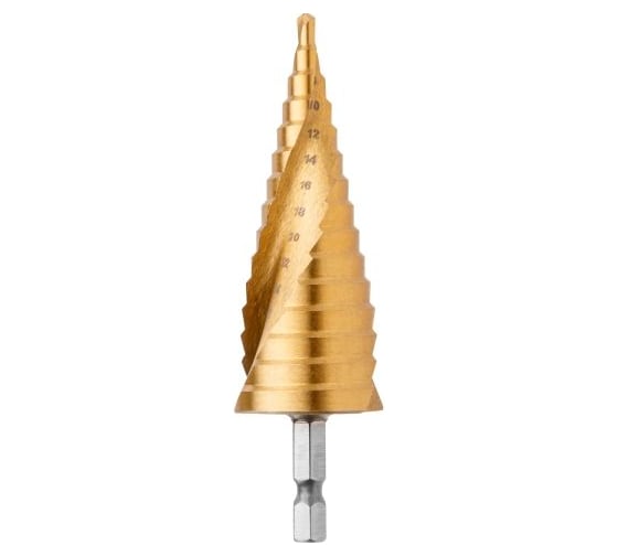 Изображение товара Сверло по металлу ступенчатое 4-32 мм, HSS TIN Gepard GP0304-32