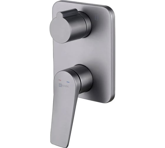Изображение товара Смеситель для ванны и душа встраиваемый Lemark Бронкс с 2-функц. дивертором, без аксессуаров, графит LM3727GM