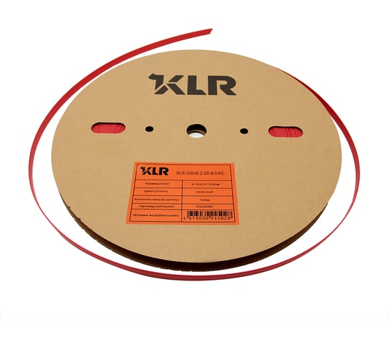 Изображение товара Термоусадочная трубка KLR KLR-GSHS-Z-2X-8.0-RD 8.0/4.0мм/Коэффициент усадки: 2:1/Цвет:Красный 5320080