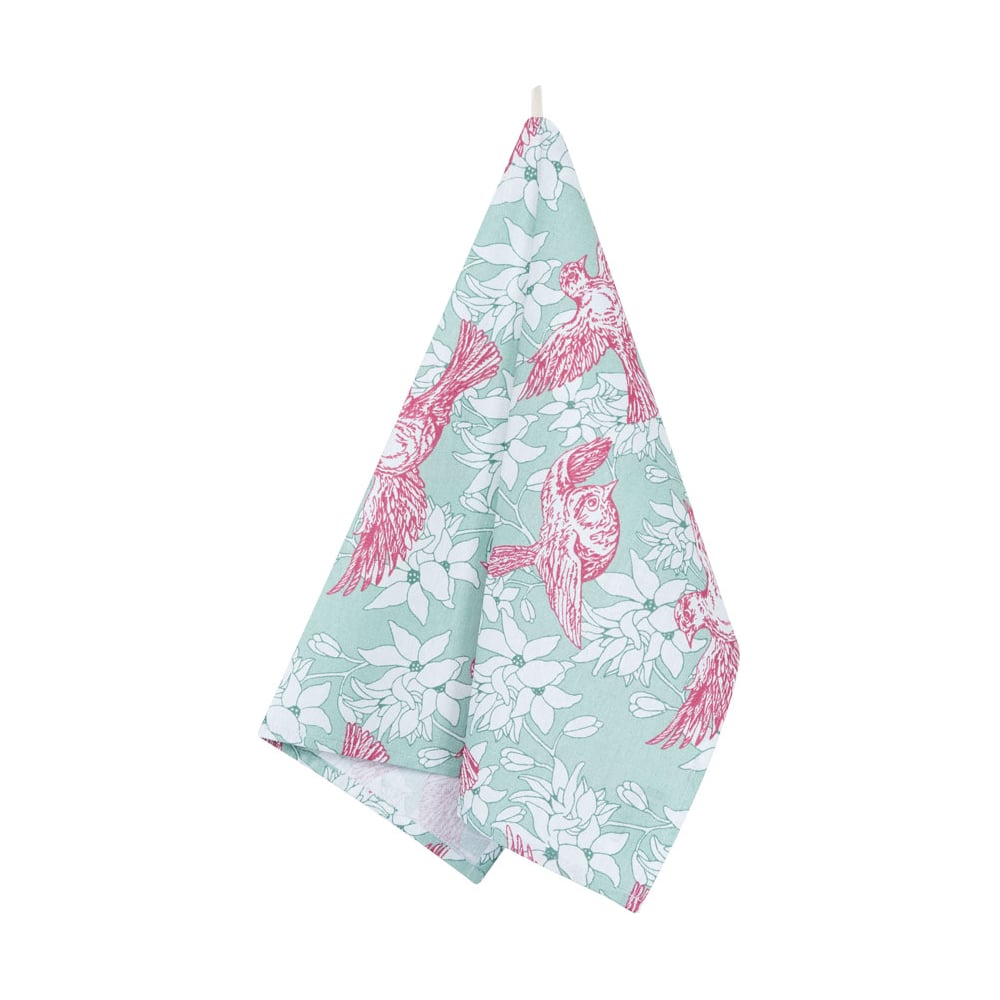 Изображение товара Набор полотенец Guten Morgen рогожка 45x60 см 2 шт Оригами белый зеленый