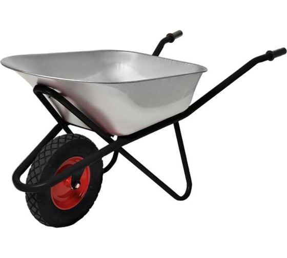 Изображение товара Строительная тачка с пневмоколесом БИЗОН одноколесная, 110 л / 250 кг 13809 Черный