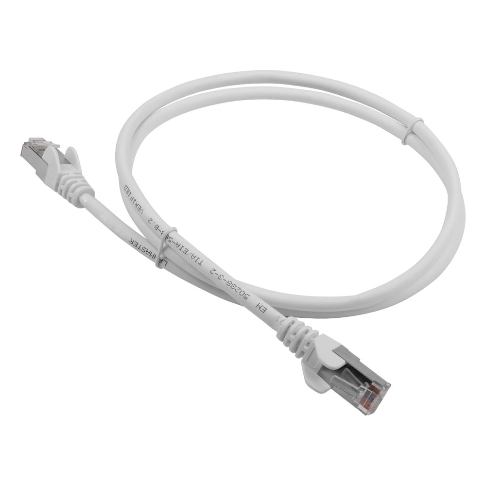 Патч-корд LANMASTER RJ45 - RJ45, 4 пары, FTP, категория 5е, 10 м, белый, LSZH, LAN-PC45/S5E-10-WH
