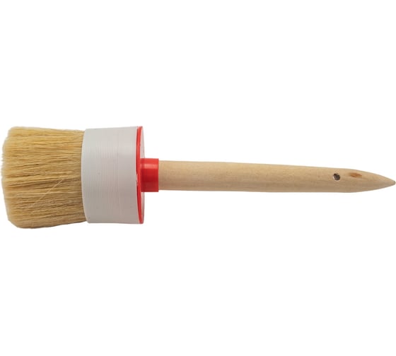 Изображение товара Круглая кисть Кедр №22 70 мм, натуральная щетина, деревянная ручка 010-6070 23419