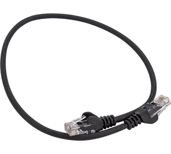 Изображение товара Патч-корд LANMASTER RJ45 - RJ45, 4 пары, UTP, категория 5е, 0.5 м, черный, LSZH, LAN-PC45/U5E-0.5-BK