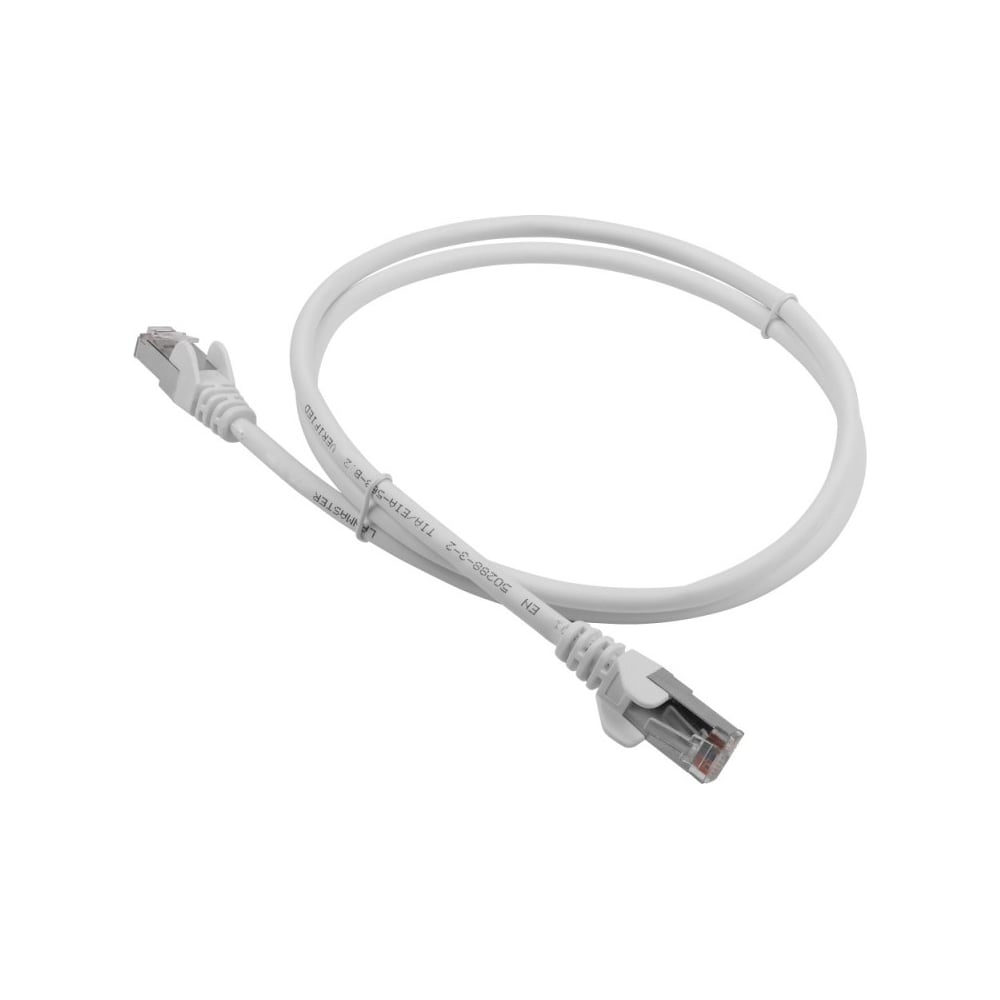 фото Патч-корд lanmaster rj45 - rj45, 4 пары, s/ftp, категория 6a, 7 м, белый, lszh, lan-pc45/s6a-7.0-wh