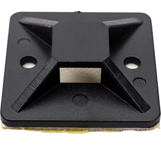 Изображение товара Самоклеящаяся площадка под хомуты IEK 30x30 черная 100 шт. UHP31-30-100