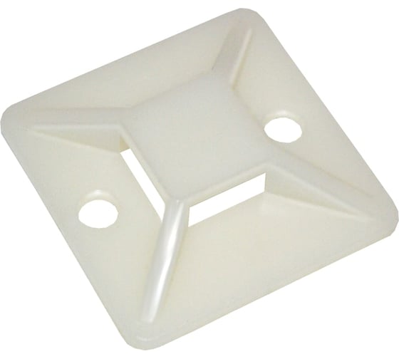 Изображение товара Самоклеящаяся площадка под хомуты IEK 30x30 белая 20 шт. ИЭК UHP30-30-020