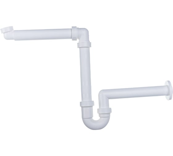 Изображение товара Cифон для умывальника Alcadrain A434 экономящий пространство с накидной гайкой, 5/4" 00034357