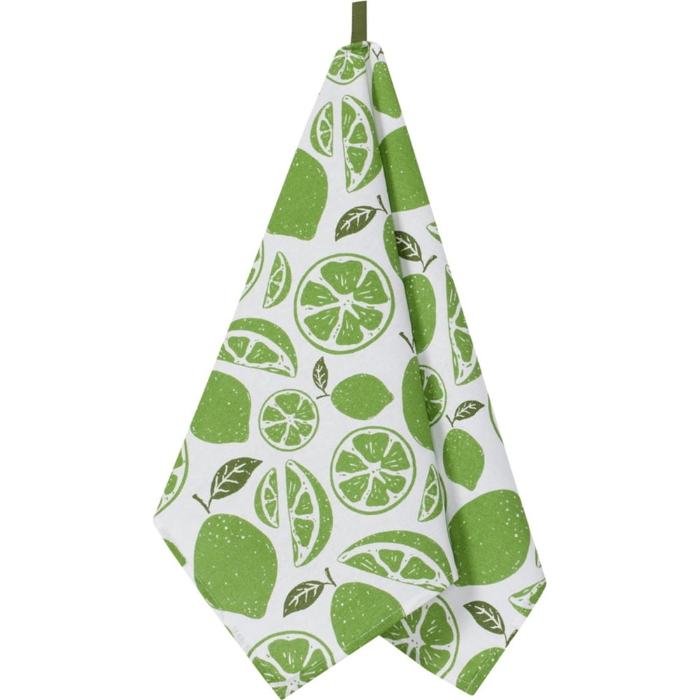 Изображение товара Полотенце Guten Morgen рогожка Мохито 45x60 см хлопок 100% белый зеленый