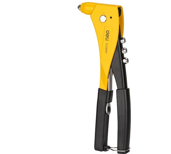 Изображение товара Ручной заклепочник DELI DL236911 265мм, сталь Cr-Mo + алюминиевый сплав, диаметр 2,4 / 3,2 / 4,0 / 4,8 мм 134881