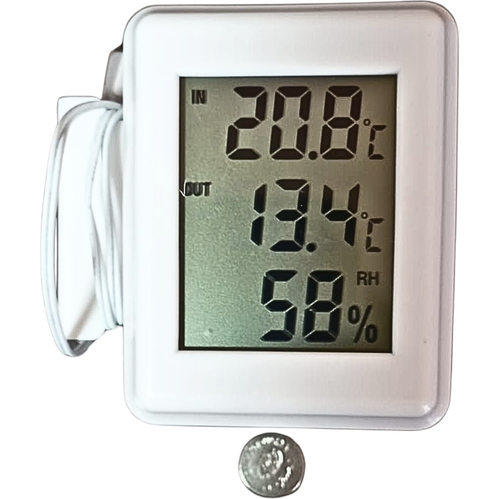 Изображение товара Уличный цифровой термометр Метизик Белый 0451.07 с диапазоном -50/+60°C