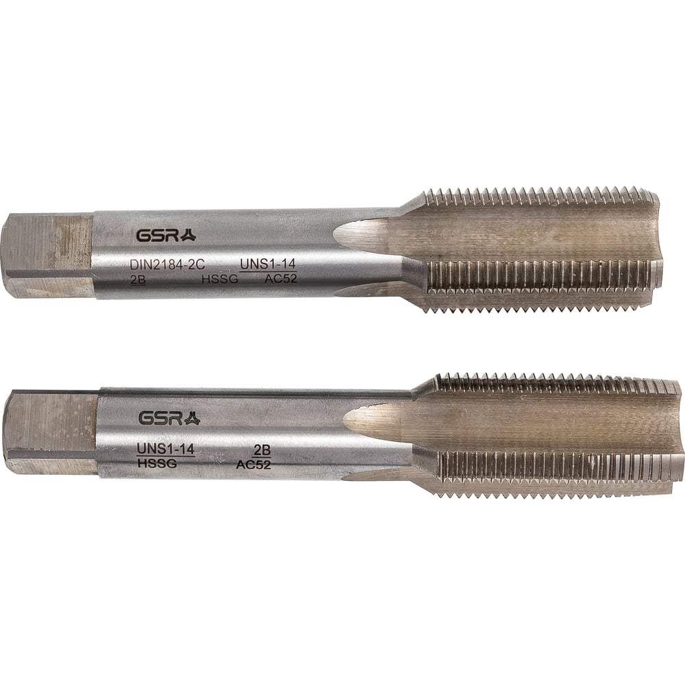 Изображение товара Набор ручных метчиков GSR DIN 2184-2 HSSG UNS 1 - 14 2 шт профессиональный