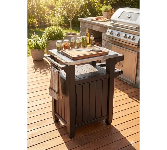 Изображение товара Столик для барбекю Keter UNITY 105 L коричневый 230410