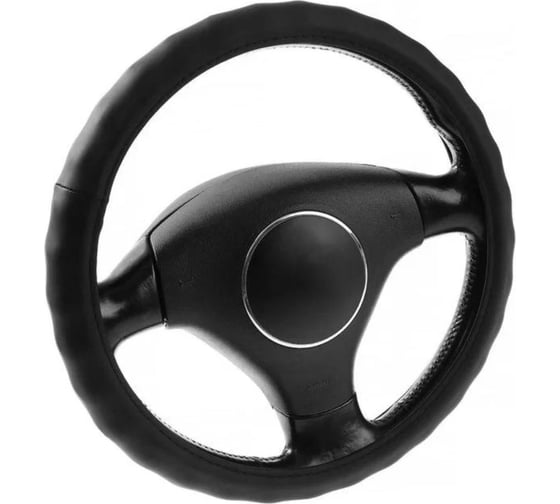 Изображение товара Оплетка на руль LAVITA черная кожанная 39-41 см LA 26-B317-1-L