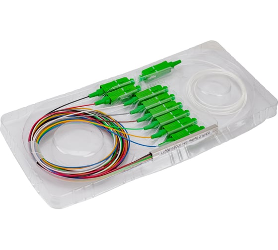 Изображение товара Планарный сплиттер NIKOMAX, 1x8, одномодовый, G.657.A1, SC/APC, 0.9 мм NMF-SPP1X8A1-SCA-M