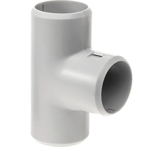 Изображение товара Разборный тройник Промрукав д25 безгалогенный HF атмосферостойкий серый 30шт PR13.0366