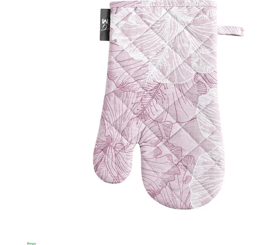 Изображение товара Варежка-прихватка Guten Morgen рогожка, Lovely flower 18x30 см ВП-ЛовФл-18-30