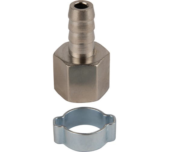 Изображение товара Штуцер пневматический елочка с обжимным кольцом, внутренняя резьба 3/8", 10 мм Optimus OPT-73010HF