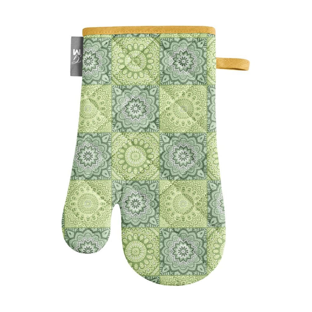 Изображение товара Варежка-прихватка Guten Morgen рогожка 18x30 см зелёная набор