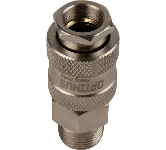 Изображение товара Соединение быстросъемное пневматическое с внешней резьбой 3/8" Optimus OPT-730SMA