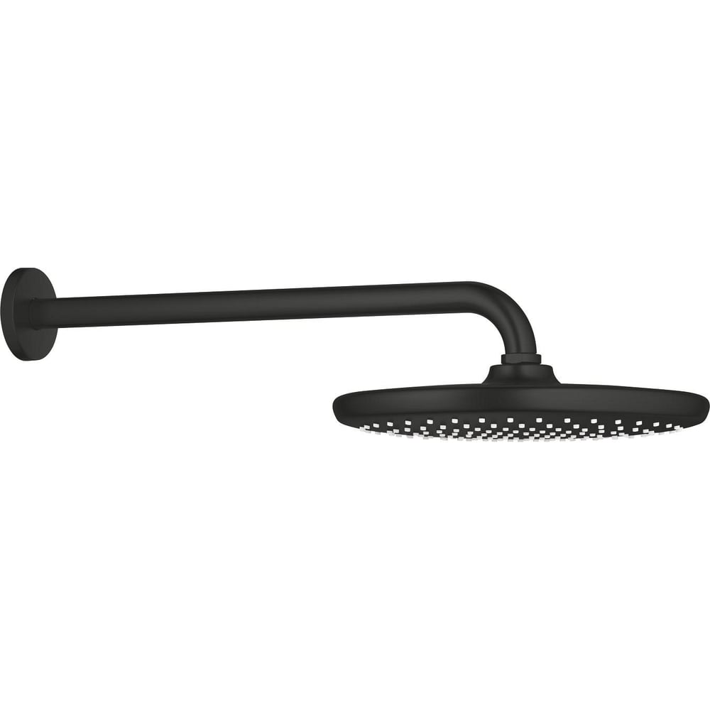 Изображение товара Верхний душ Grohe Tempesta 250 1jet с настенным душевым кронштейном 380 мм, матовый черный 266682430