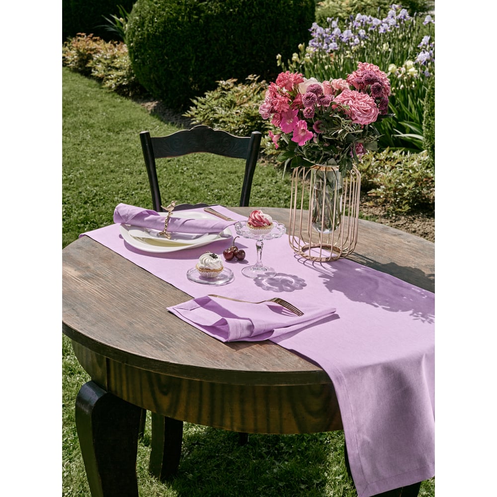 Изображение товара Столовая дорожка Guten Morgen рогожка фиолетовая 40x140 см