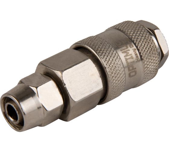 Изображение товара Соединение быстросъемное пневматическое с обжимным креплением под шланг 10 мм Optimus OPT-730SPA