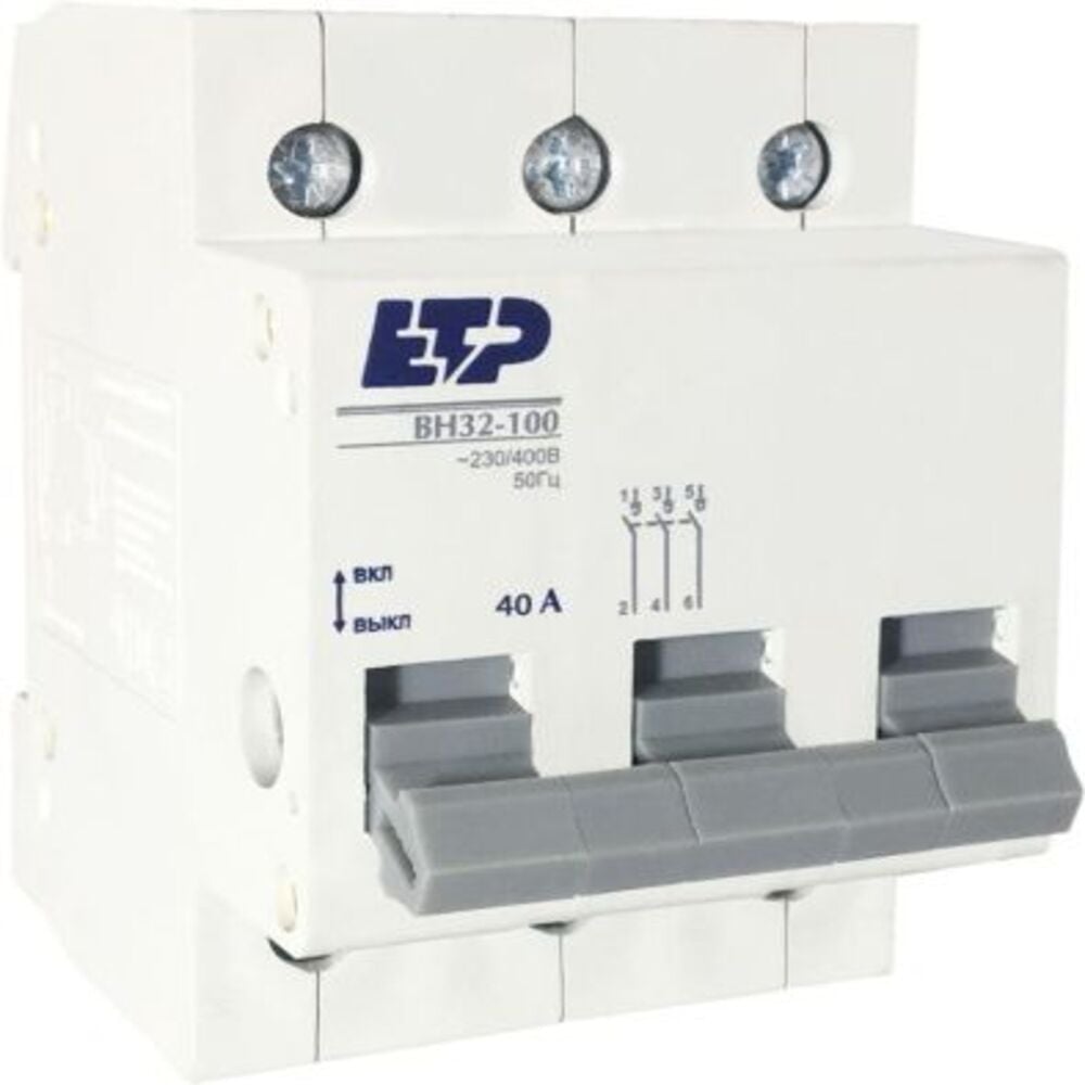 Изображение товара Выключатель нагрузки ETP ВН32-100 3P 40А 12330
