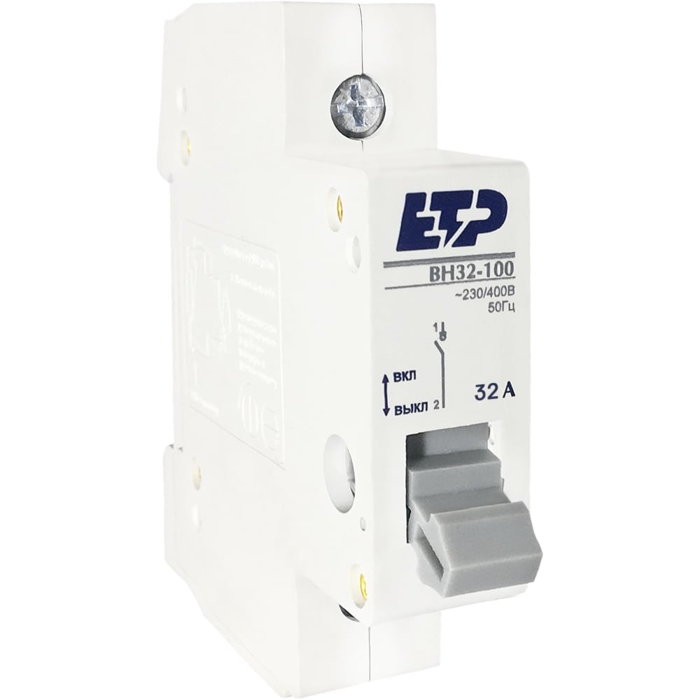 Изображение товара Выключатель нагрузки ETP ВН32-100 1P 32А модульный IP20