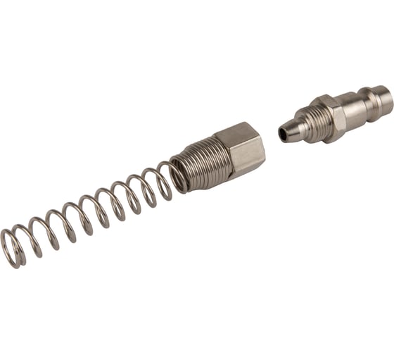Изображение товара Штуцер быстроразъемного соединения пневматического с пружинкой, резьба 1/4" Optimus OPT-720PPS