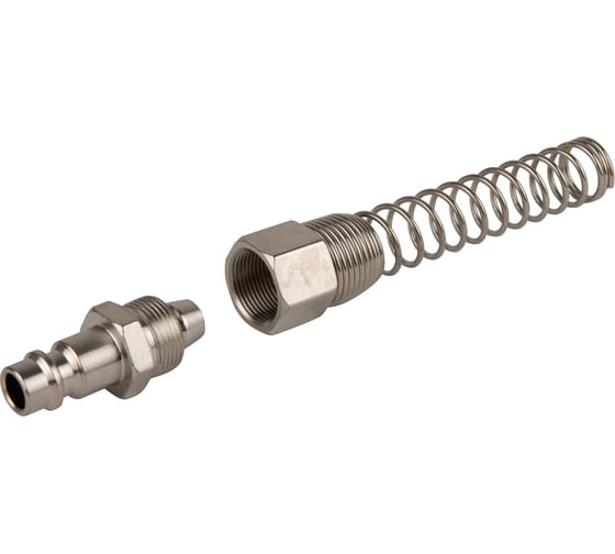 Изображение товара Штуцер быстроразъемного соединения пневматического с пружинкой, резьба  1/2" Optimus OPT-740PPS