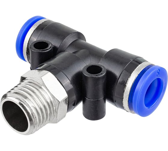 Изображение товара Фитинг Т-образный для пластиковых трубок 8 мм с наружной резьбой 1/4 Forsage F-SPB08-02(59361)