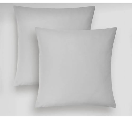 Изображение товара Набор наволочек Guten Morgen поплин гладкокрашенный, серый, 70x70 см, 2 шт. ННПгк-сер-70-70-2