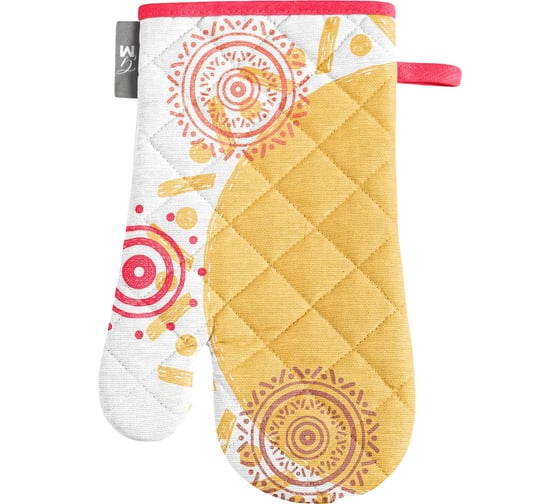 Изображение товара Варежка-прихватка Guten Morgen Рогожка, Солнечные узоры, наб. (18x30 см) ВПр-СУ-18-30