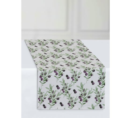 Изображение товара Дорожка столовая Guten Morgen рогожка, Маслины, набор 40x140 см ДС-Мас-40-140