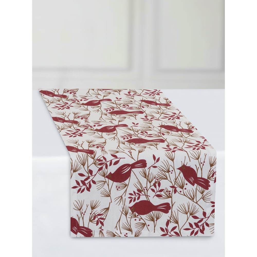 Изображение товара Дорожка столовая с рисунком птицы 40x140 см из рогожки Гутен Морган