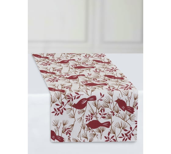 Изображение товара Дорожка столовая Guten Morgen рогожка, Свиристель, набор 40x140 см ДС-Сврх-40-140