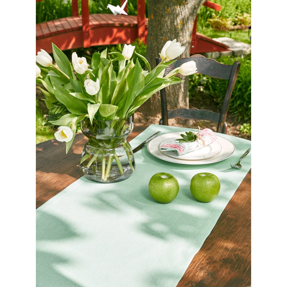 Изображение товара Дорожка столовая Guten Morgen рогожка 40x140 см Ментол