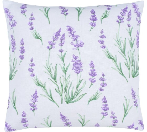 Изображение товара Наволочка декоративная на молнии Guten Morgen рогожка, Лаванда, 40x40 см НДр-Лв-40-40