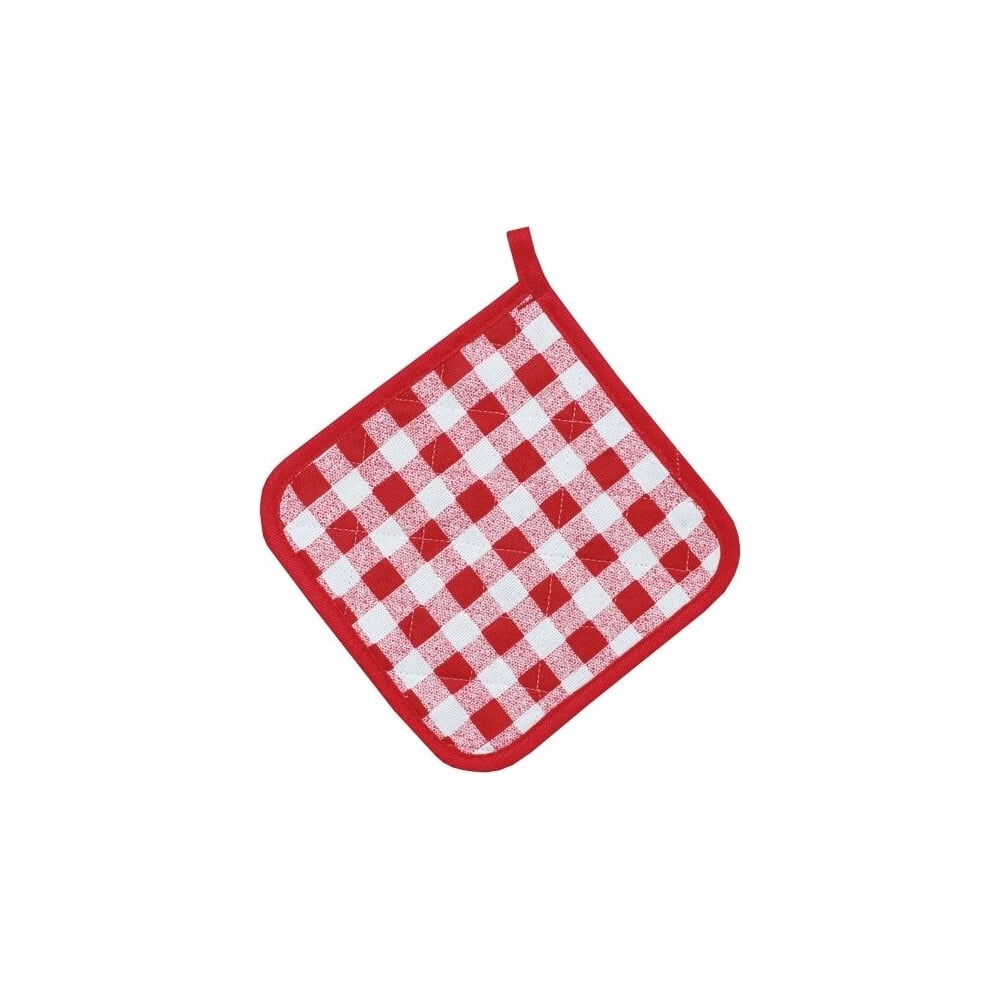 Изображение товара Прихватка Guten Morgen Рогожка Клетка Красная 20x20 см