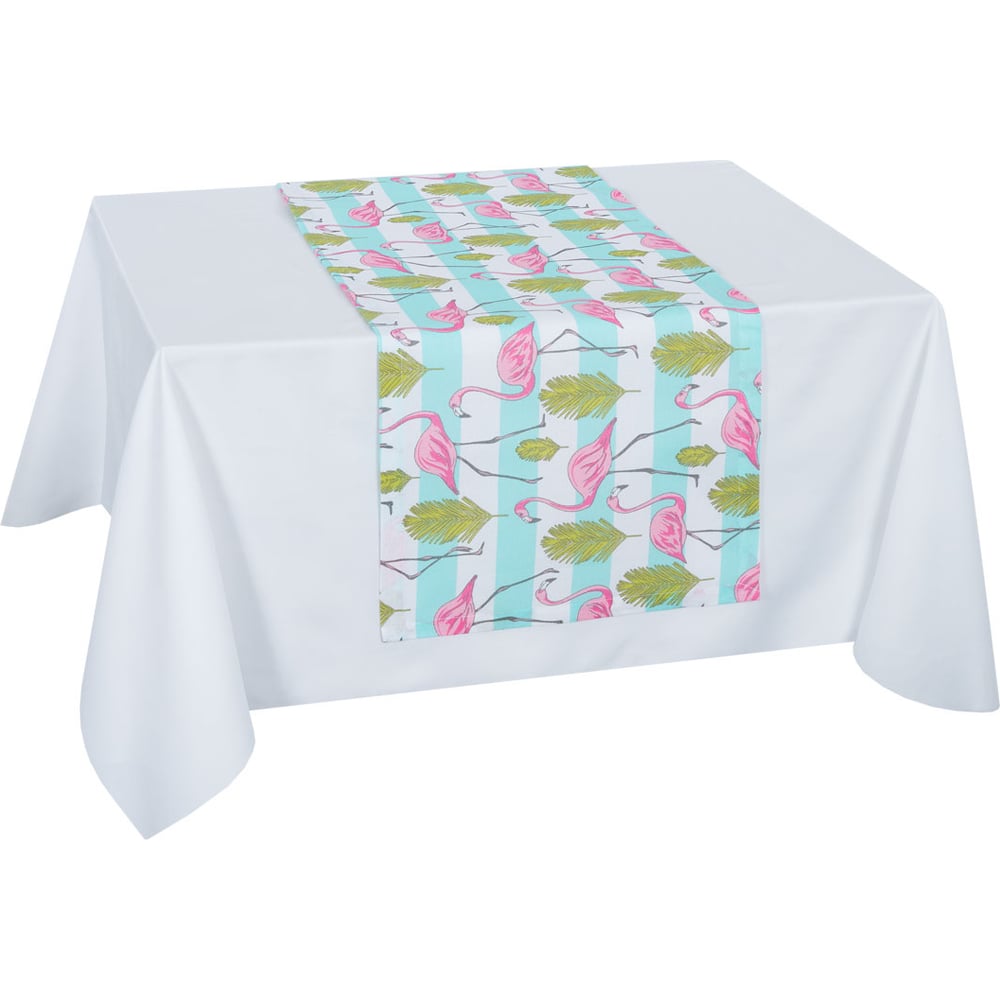 Изображение товара Дорожка столовая Guten Morgen рогожка Фламинго 40x140 см для украшения стола