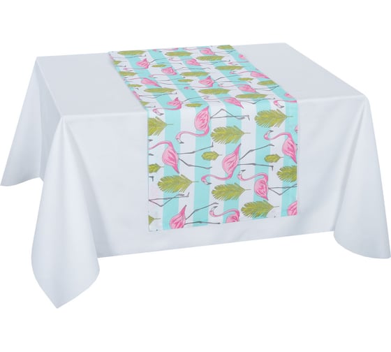 Изображение товара Дорожка столовая Guten Morgen рогожка, Фламинго 40x140 см ДС-Фл-40-140