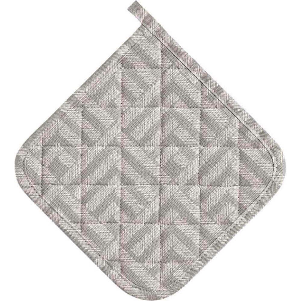 Изображение товара Прихватка Guten Morgen Рогожка Ромбы серые 20x20 см