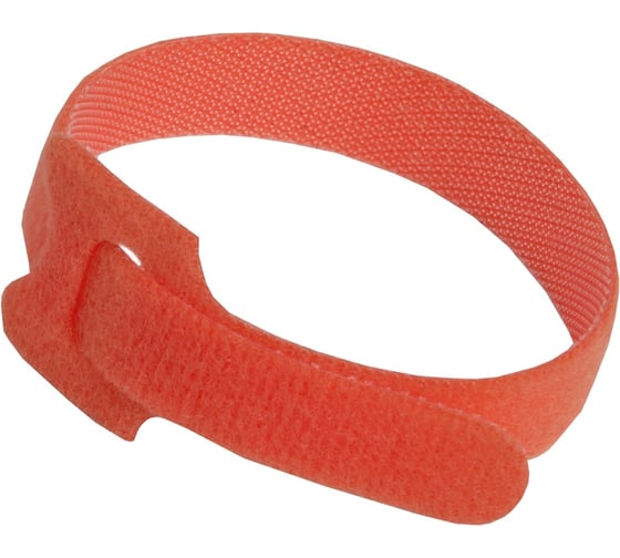 Изображение товара Хомут-липучка LANMASTER 210 мм, 20 шт., оранжевый LAN-VCM210-OR